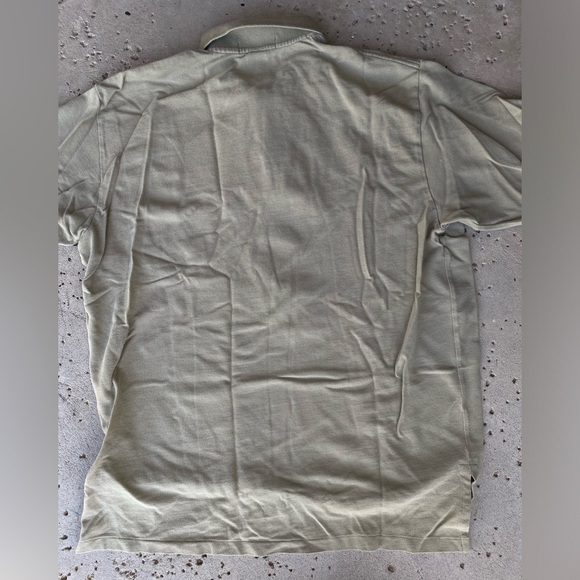 Polo Ralph Lauren Vintage Long Sleeve Mesh Pique Knit Polo Shirt in Fatigue XL - Picture 3 of 4